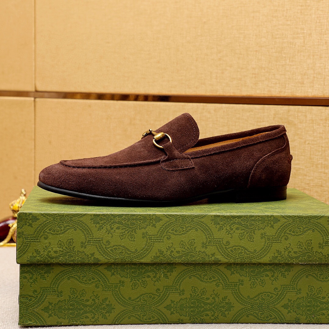 Gucci Men's Brown Suede Horsebit Loafers, Sizes 39-44 - Italian Leather 5 i1745638135 4863 3
