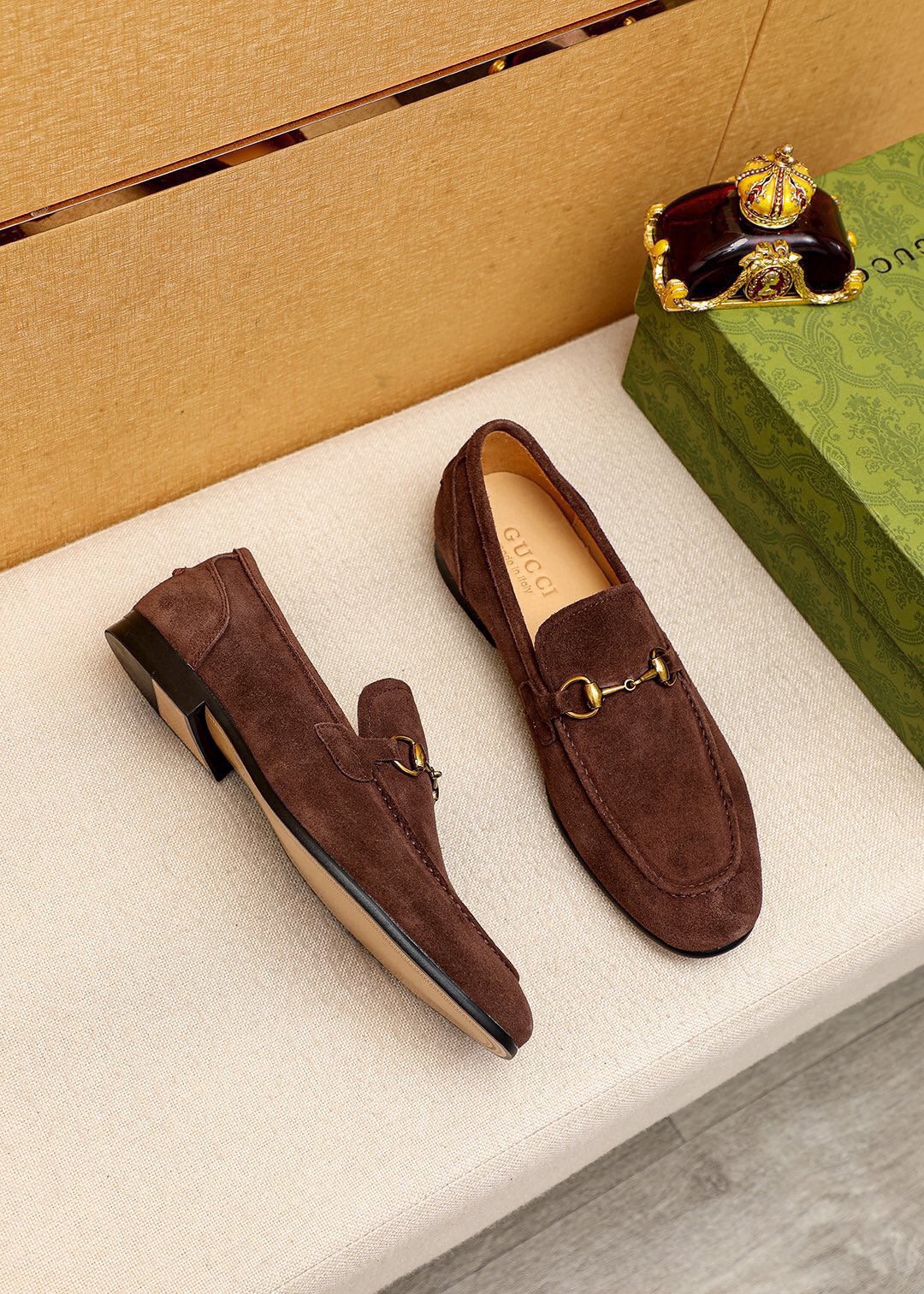 Gucci Men's Brown Suede Horsebit Loafers, Sizes 39-44 - Italian Leather 4 i1745638135 628 2