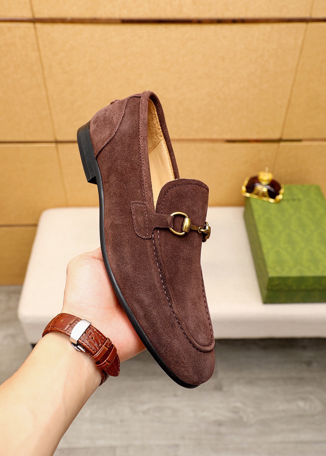 Gucci Men's Brown Suede Horsebit Loafers, Sizes 39-44 - Italian Leather 6 i1745638135 8680 4