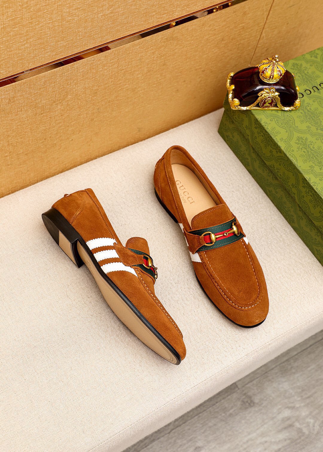 Gucci Men's Brown Leather Loafers with Horsebit Detail - Size 39-44 4 i1745638197 4367 2