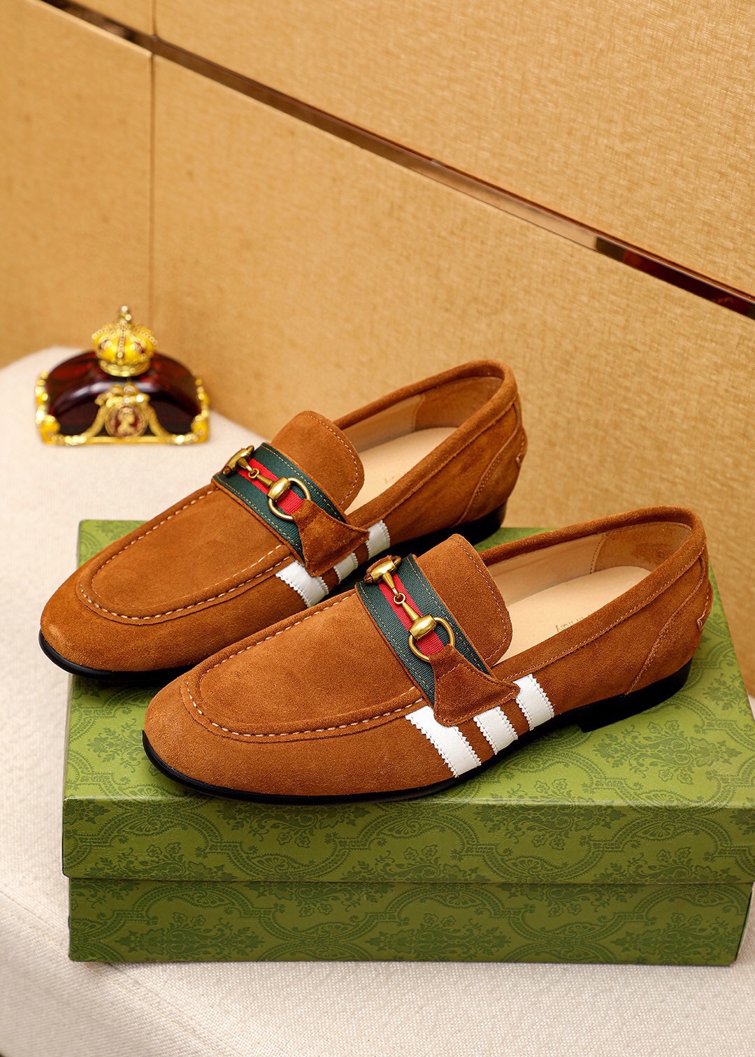 Gucci Men's Brown Leather Loafers with Horsebit Detail - Size 39-44 3 i1745638197 5157 1