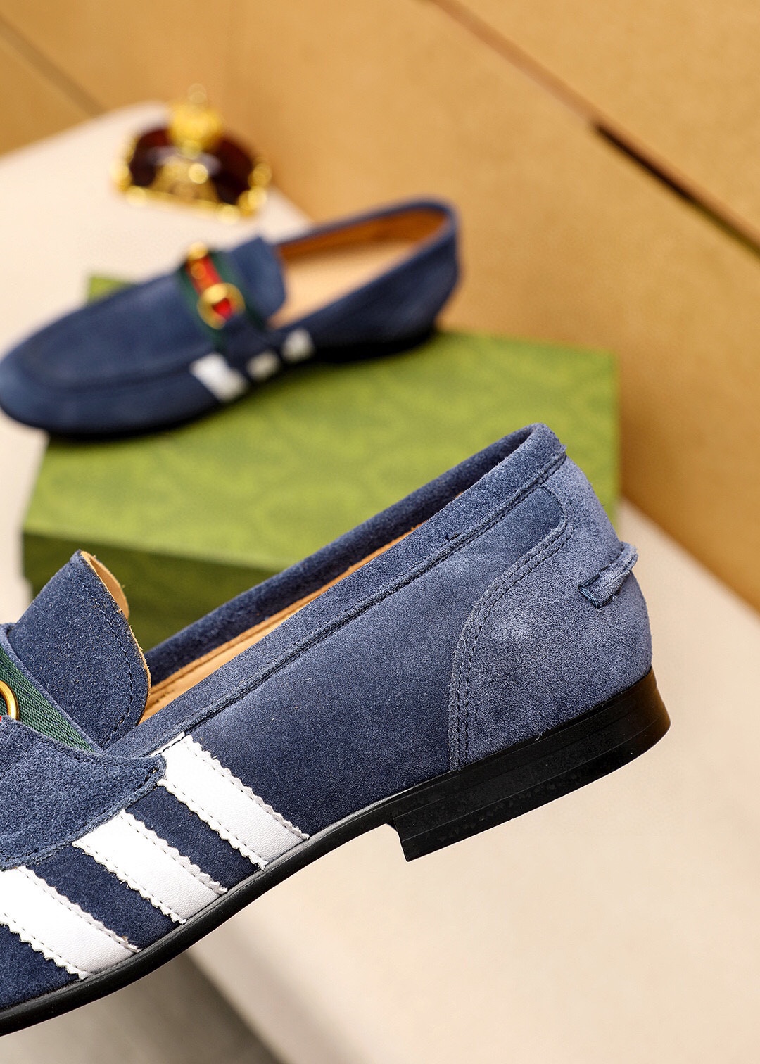 Gucci Men's Blue Suede Loafers with Horsebit Detail - Sizes 39-44 8 i1745638257 2593 6