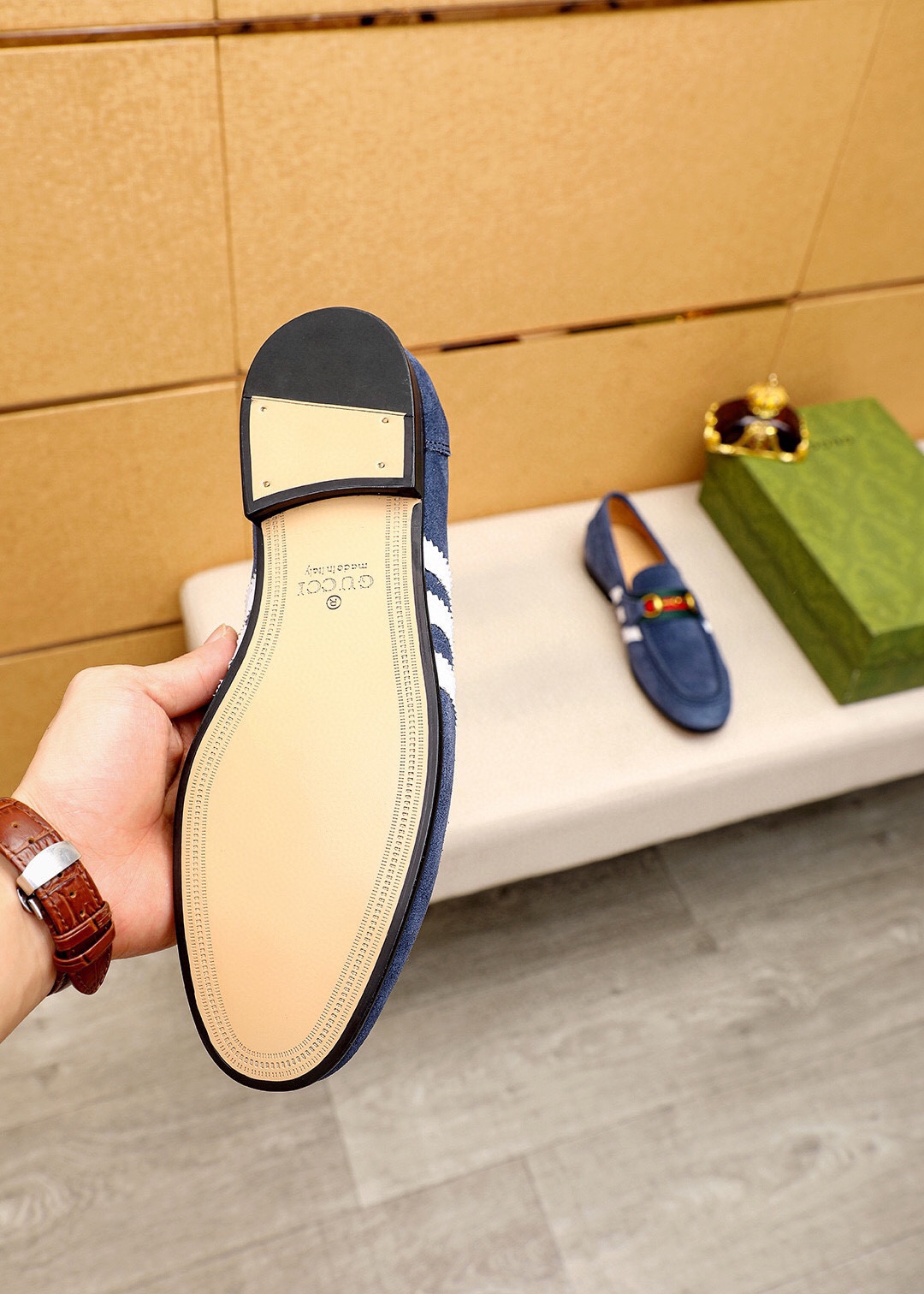 Gucci Men's Blue Suede Loafers with Horsebit Detail - Sizes 39-44 10 i1745638257 4430 8