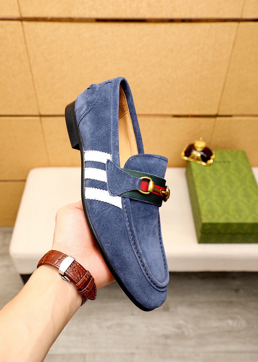 Gucci Men's Blue Suede Loafers with Horsebit Detail - Sizes 39-44 6 i1745638257 7686 4
