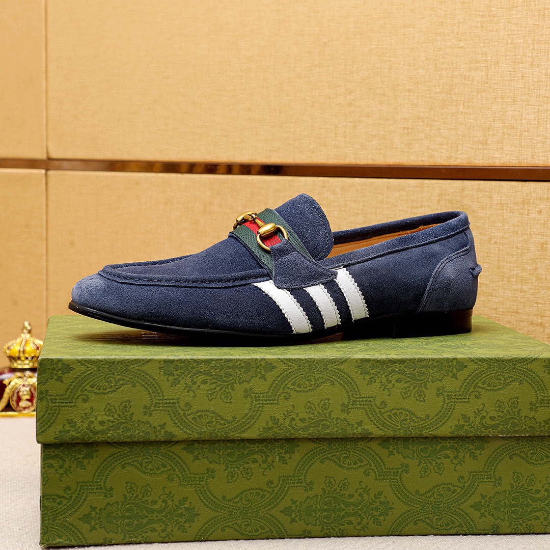 Gucci Men's Blue Suede Loafers with Horsebit Detail - Sizes 39-44 5 i1745638257 9561 3