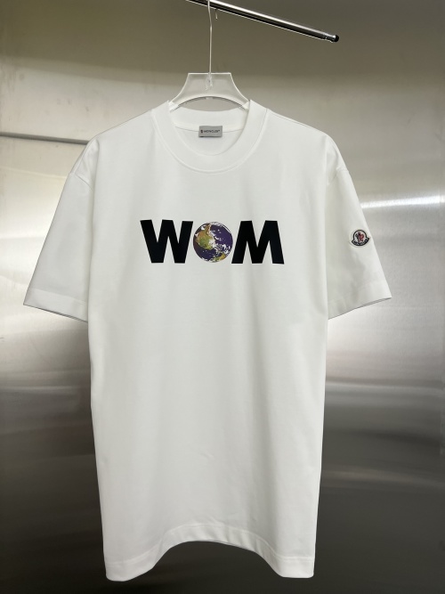 Moncler Men's Cotton T-Shirt, Short Sleeve with Earth Graphic Print