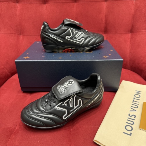 Louis Vuitton 25SS Footprint Soccer Shoes - Unisex, Thin Sole, Leather 1 Louis Vuitton 25SS Footprint Soccer Shoes - Unisex, Thin Sole, Leather