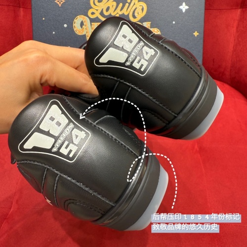 Louis Vuitton Black Leather Sneakers with '1854' Detail - Stylish Design 1 Louis Vuitton Black Leather Sneakers with '1854' Detail - Stylish Design