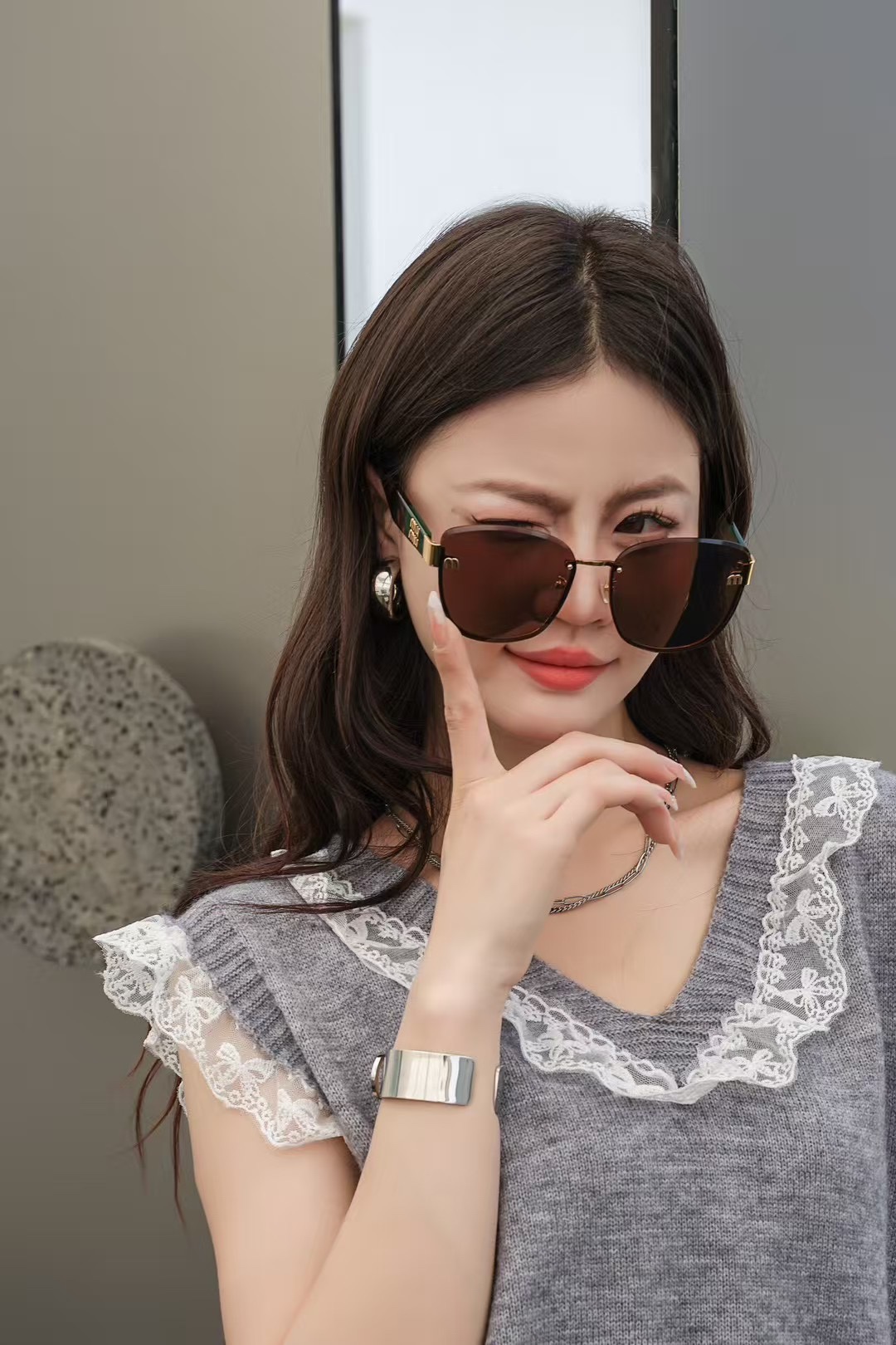 ‼️ 模特图 MIU MI*🎀🎀🎀MODELMU59ZS 🎀🎀🎀SIZE：61口16-145🎀🎀🎀
