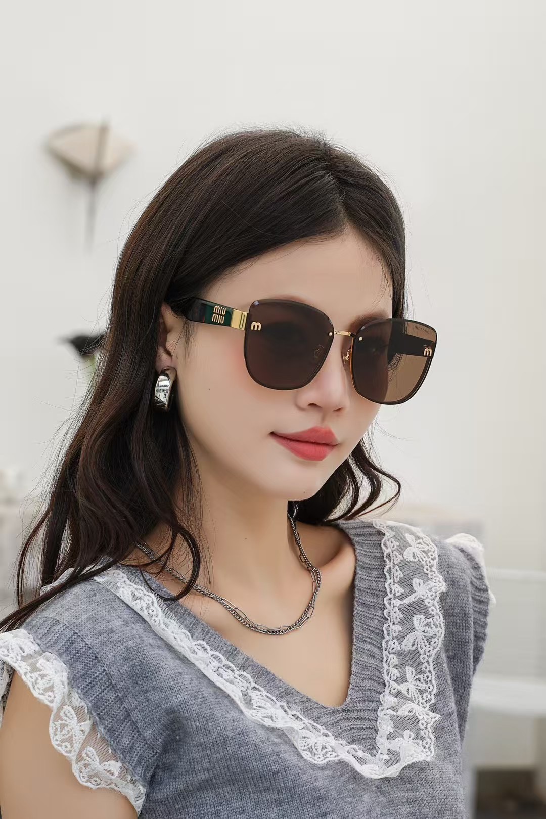 ‼️ 模特图 MIU MI*🎀🎀🎀MODELMU59ZS 🎀🎀🎀SIZE：61口16-145🎀🎀🎀