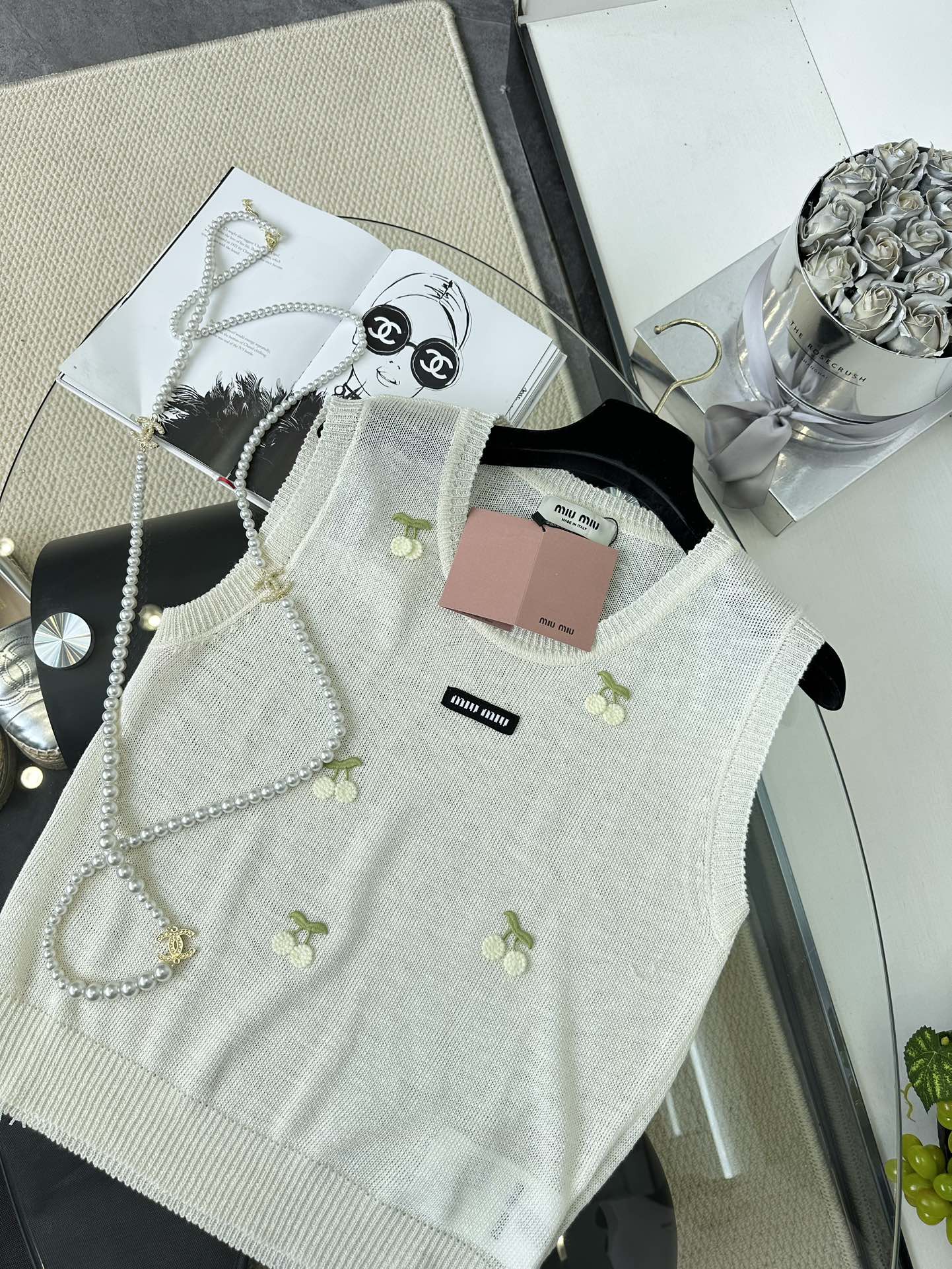 Macaron Color Knitted Vest with Cherry Embroidery - Perfect for Summer 7 i1745673937 1372 5