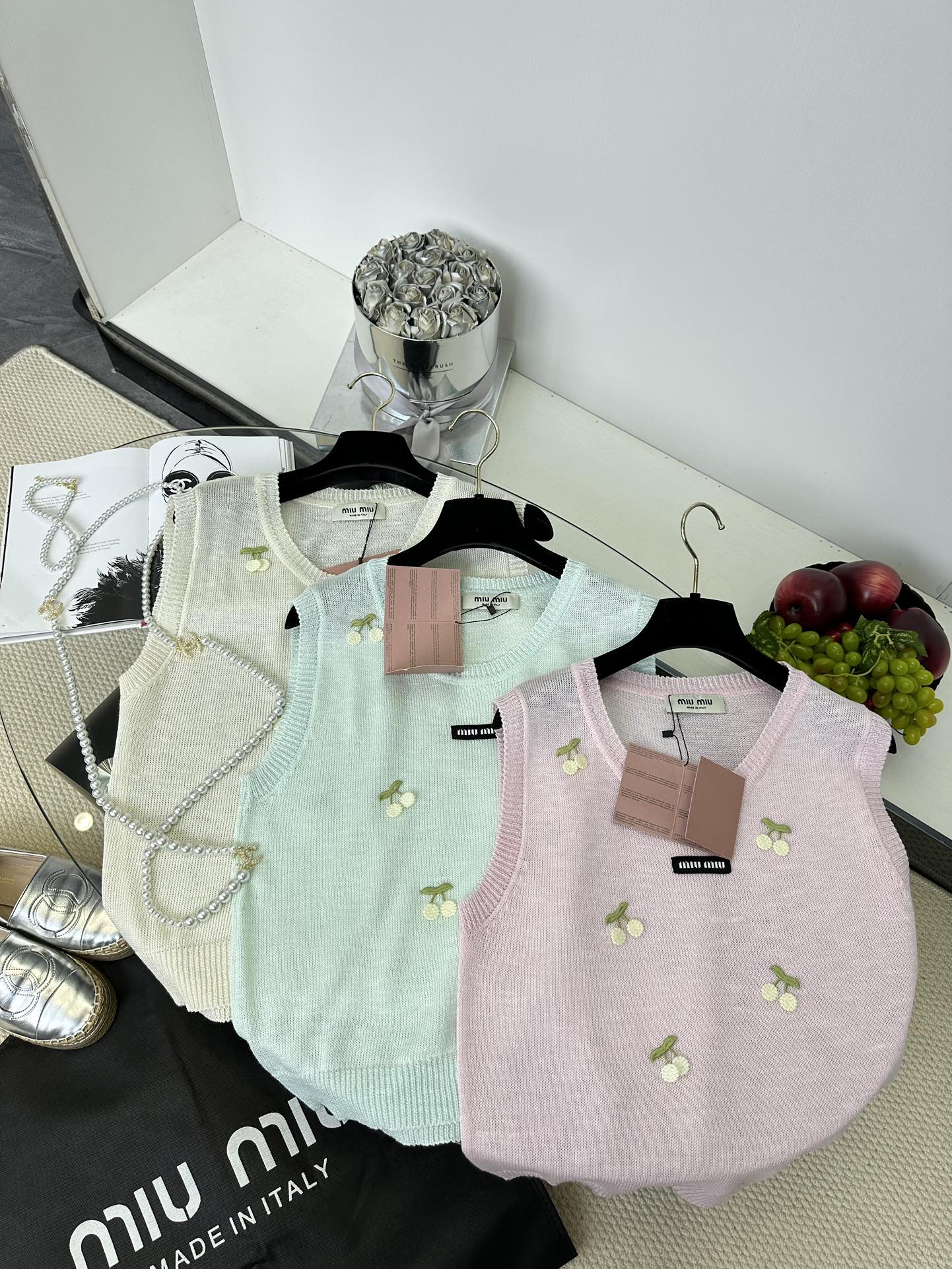 Macaron Color Knitted Vest with Cherry Embroidery - Perfect for Summer 4 i1745673937 980 2