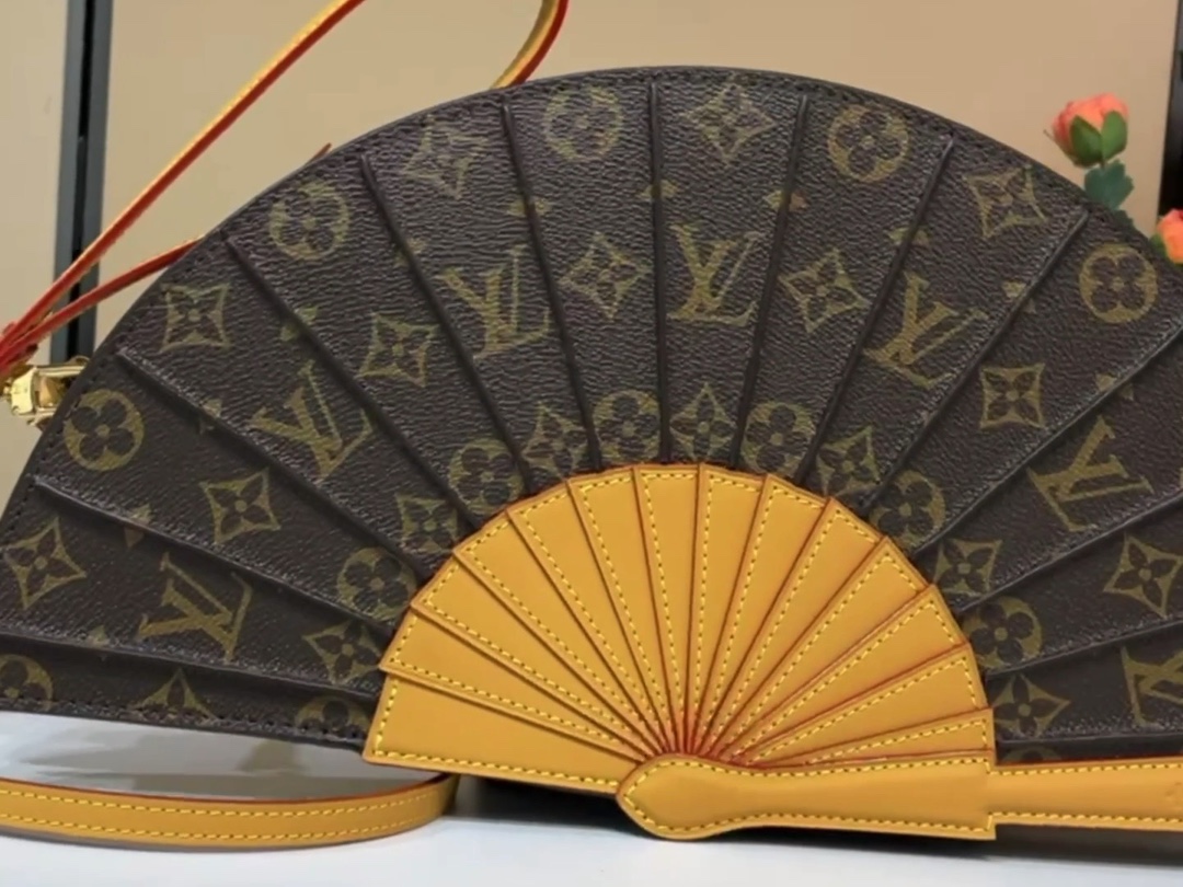 【LV FAN 手袋 】m14804 老花（扇子包）小视频