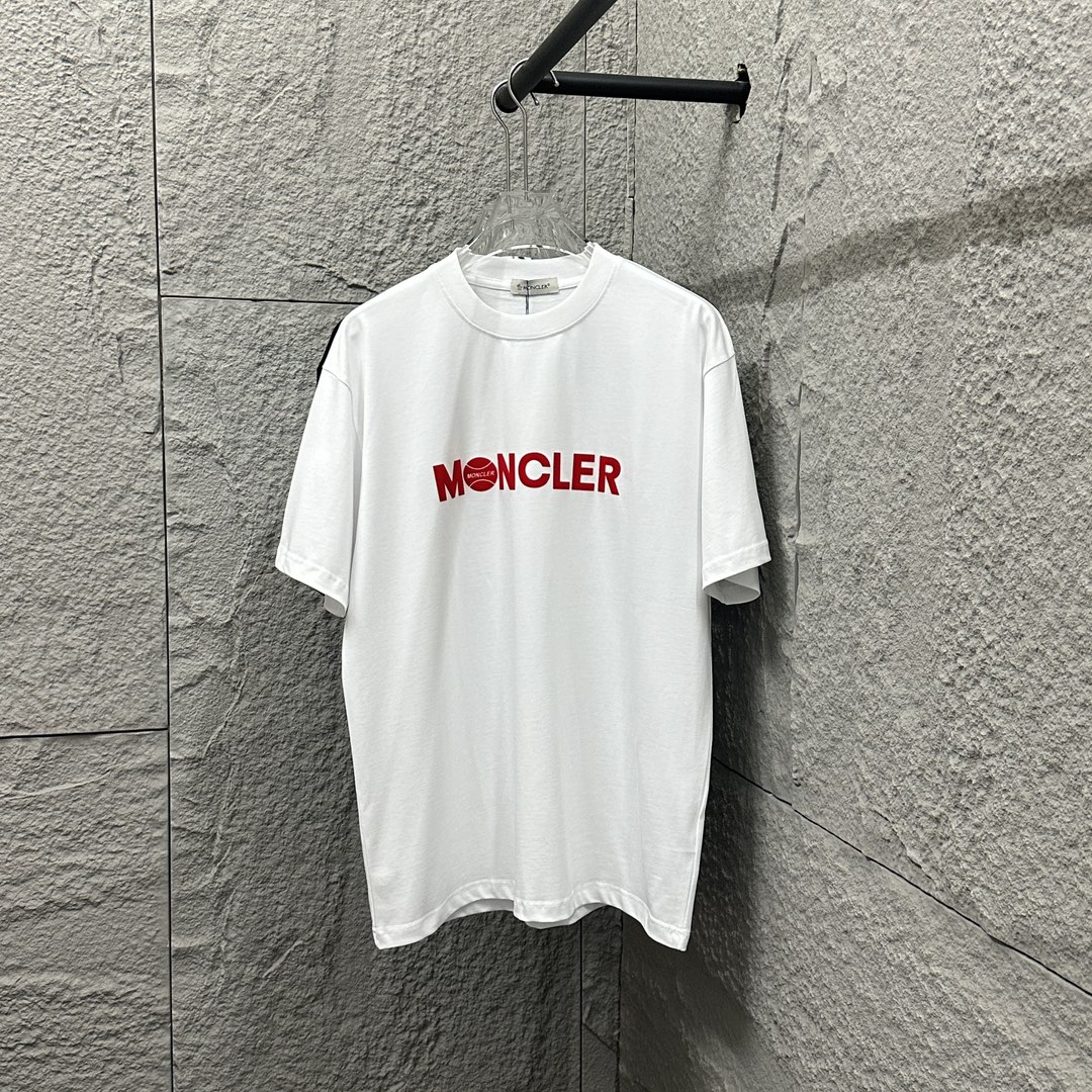 Moncle* Montclair* Nueva temporada primavera/verano 2025, sencillo, letras con tecnología de flocado, tejido de algodón…