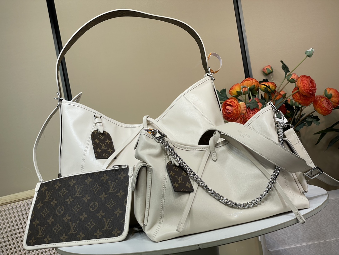 【CARRYALL DARK 中号手袋】M25143 12583 灰皮 白皮 
【CARRYALL CARGO...