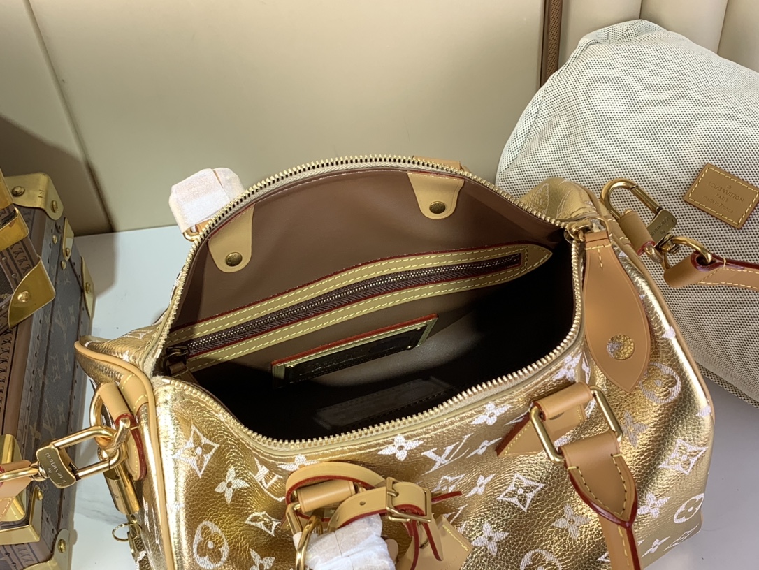 【SPEEDY BANDOULIÈRE30 手袋 】M14064金色(全皮)本款 Speedy Band