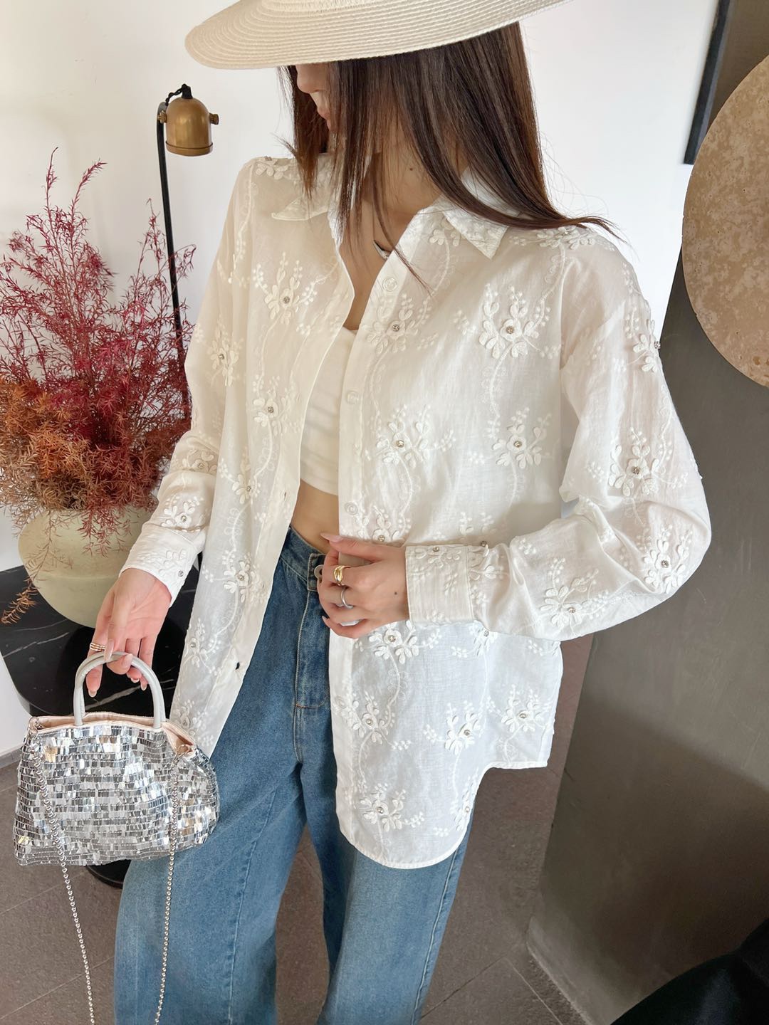 Floral Embroidered Blouse, Summer Ready, Relaxed Fit, Perfect for Vacation 2 i1745835234 795 0