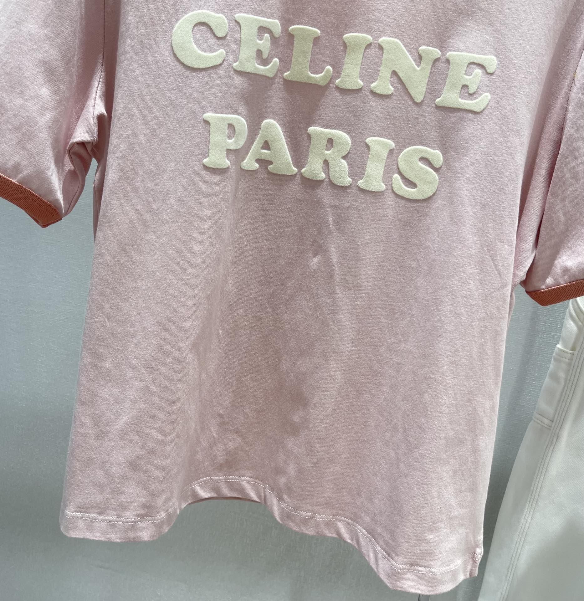 Pink Logo Velvet T-Shirt - Cropped Fit, Casual Style, and Comfortable 5 i1745836475 840 3