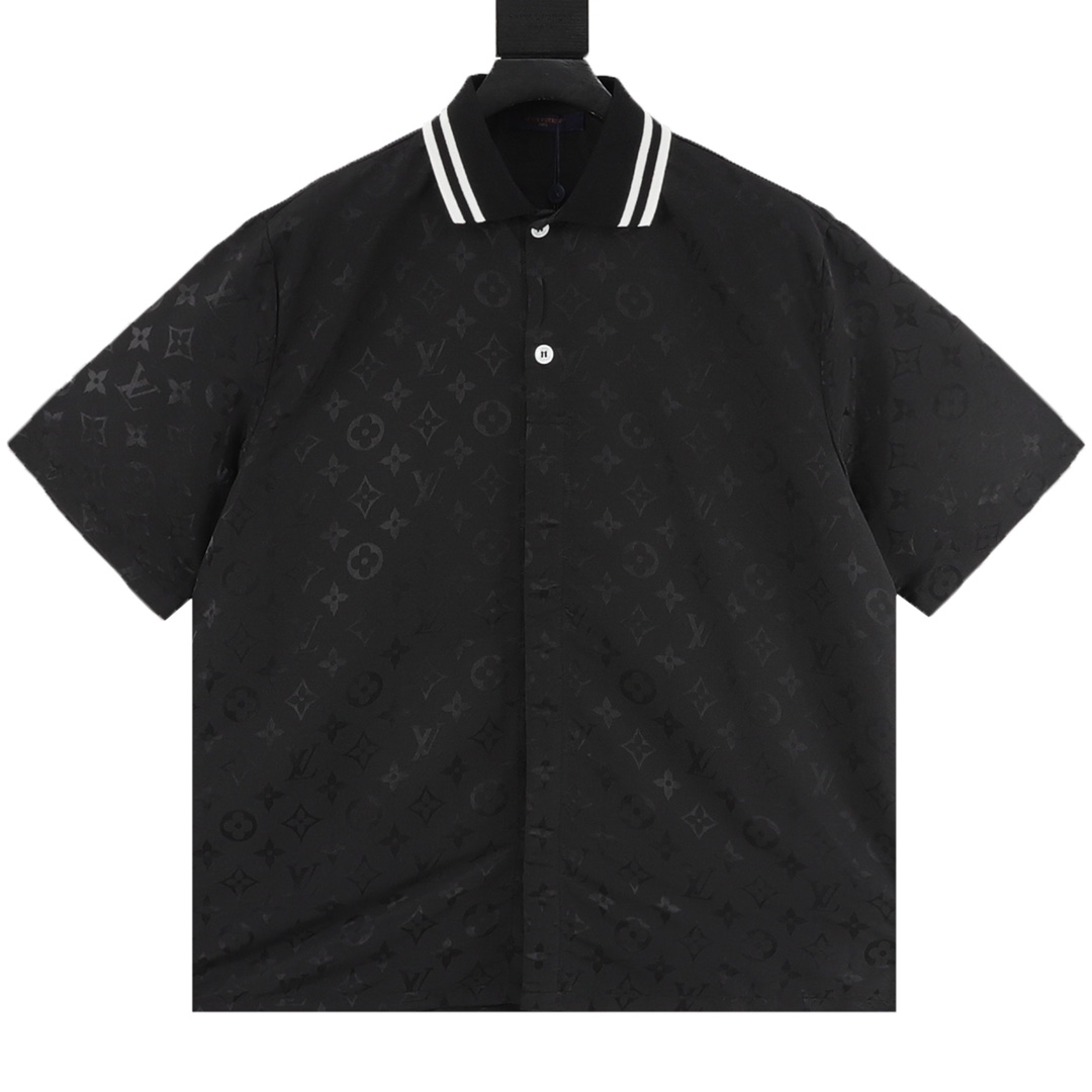 Louis Vuitton Men's Monogram Jacquard Shirt - Short Sleeve, Summer Style