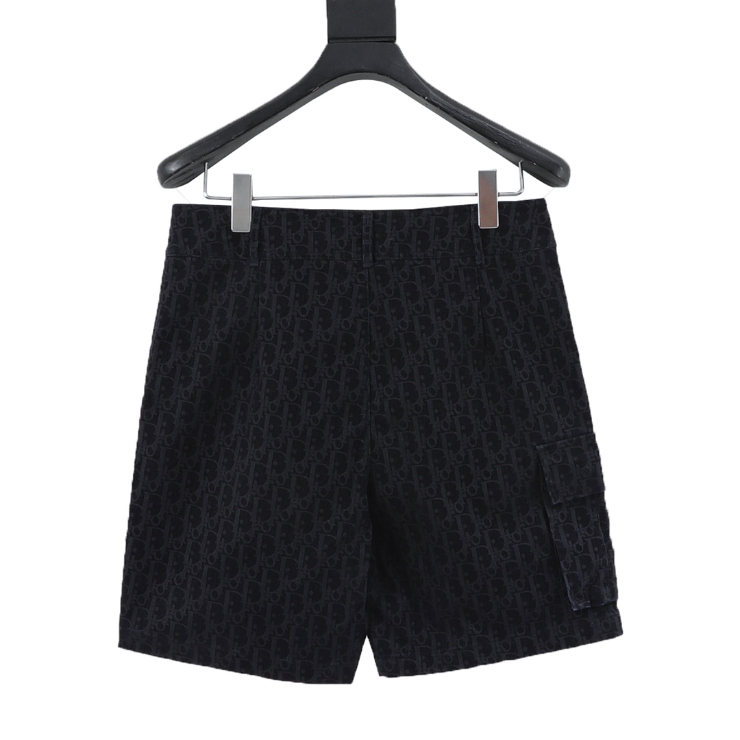 Dior Short Denim con Estampado Oblicuo y Detalle de Logotipo, Edición Limitada 3 i1745843935 6798 1