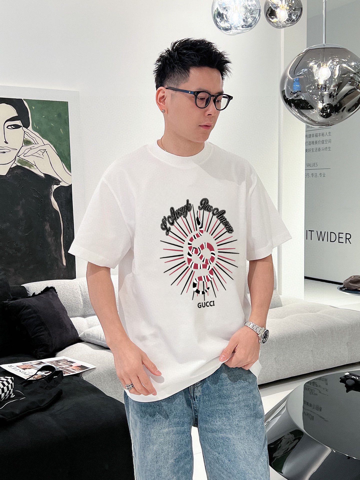 Gucci 品牌【GUCCI 古奇】(胖子福音) 男士休闲短袖T恤 2025春夏新品