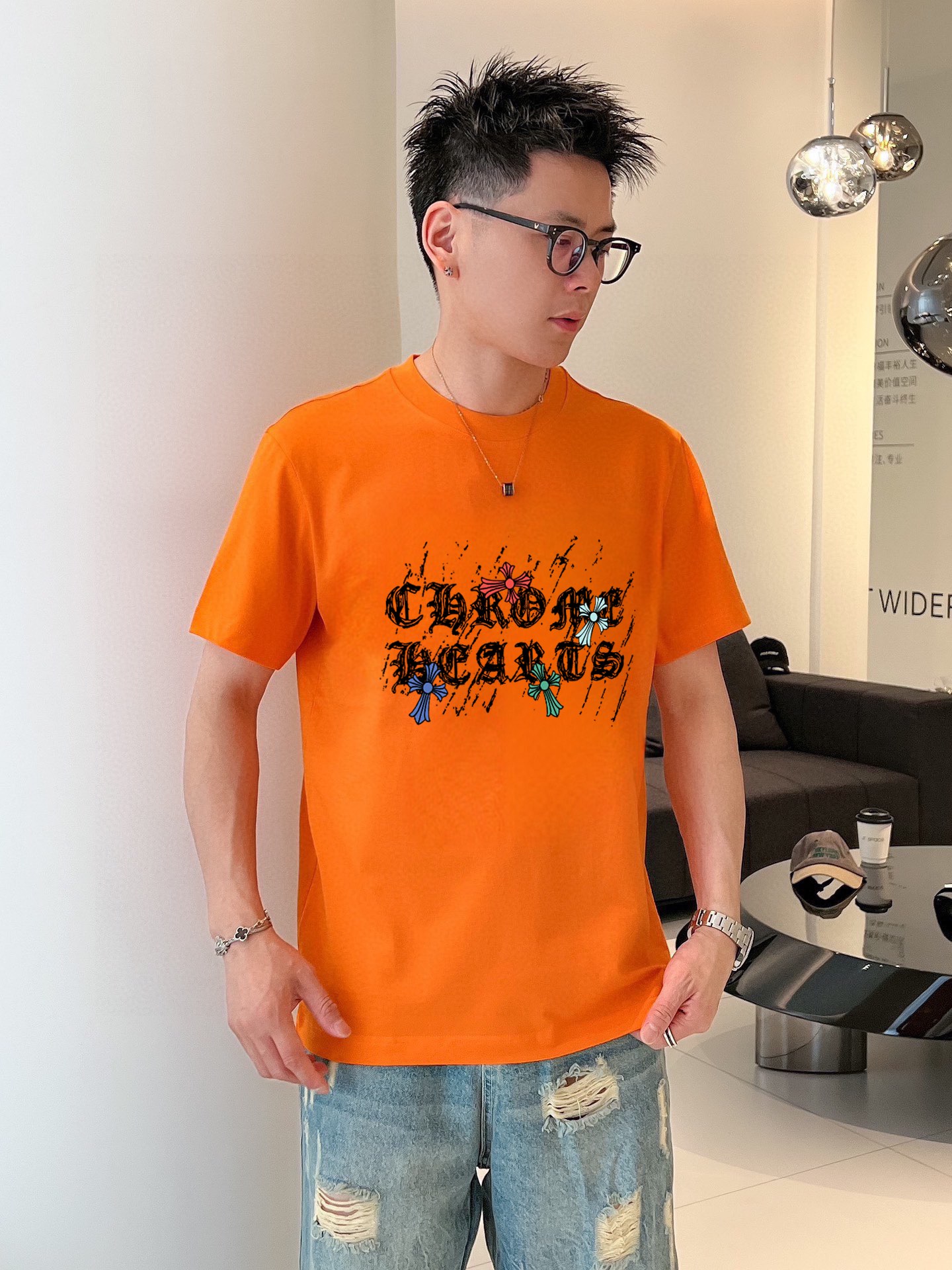 Chrome Hearts 品牌【ChampionHearts 克罗心】(胖子福音) 男士休闲短袖T恤