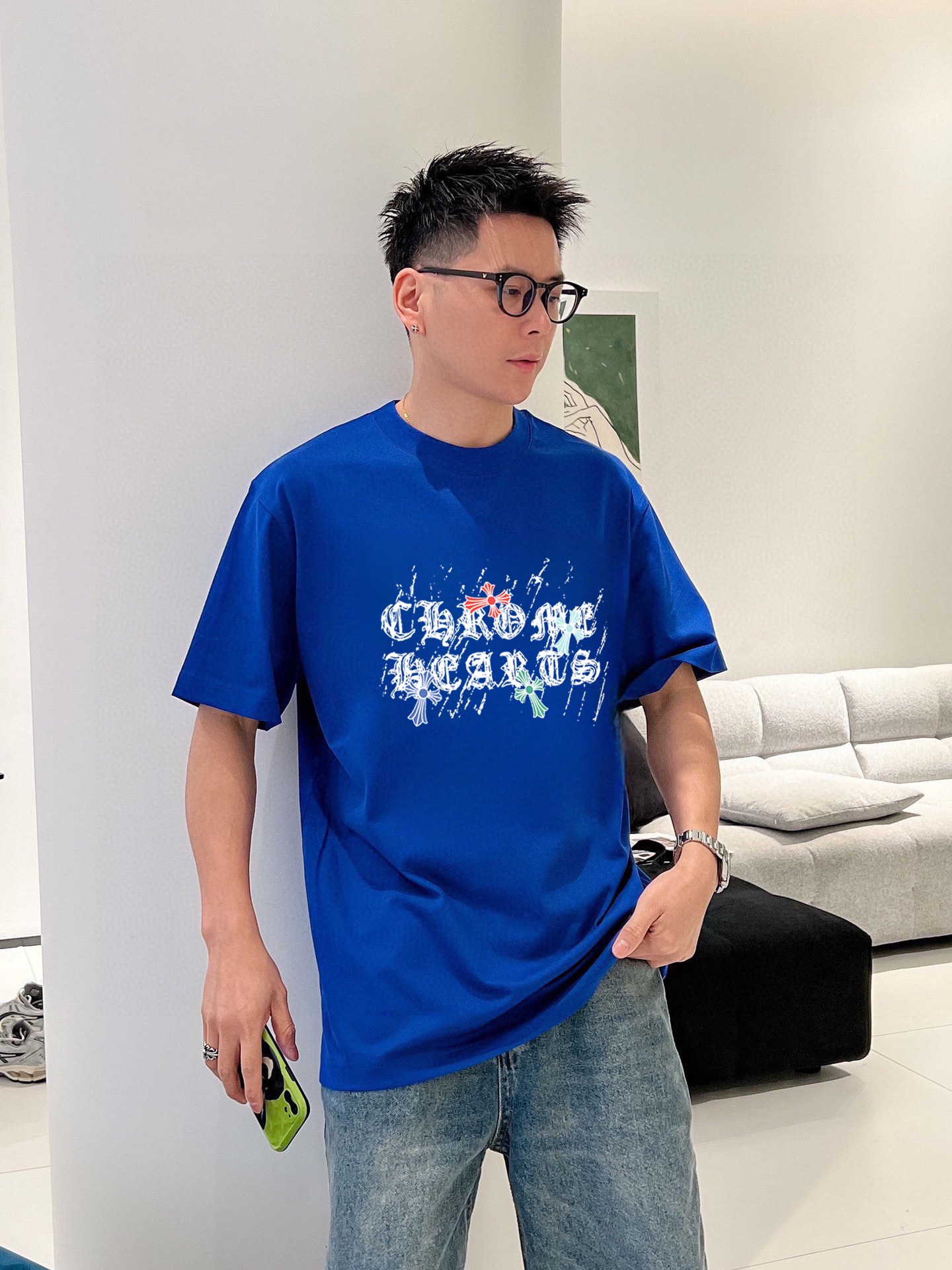 Chrome Hearts 品牌【ChampionHearts 克罗心】(胖子福音) 男士休闲短袖T恤