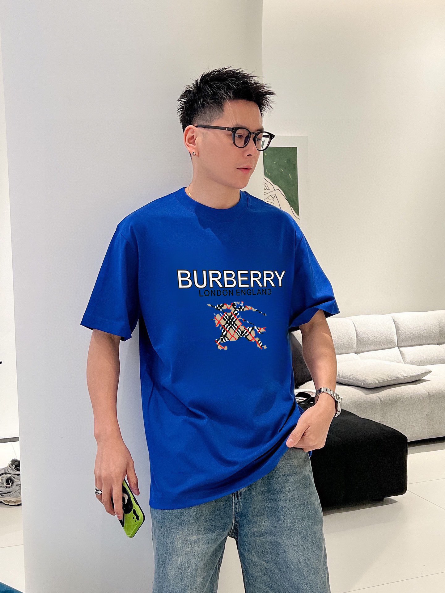 Burberry 品牌【BURBERRY 巴宝莉】(胖子福音) 男士休闲短袖T恤 2025春夏新品