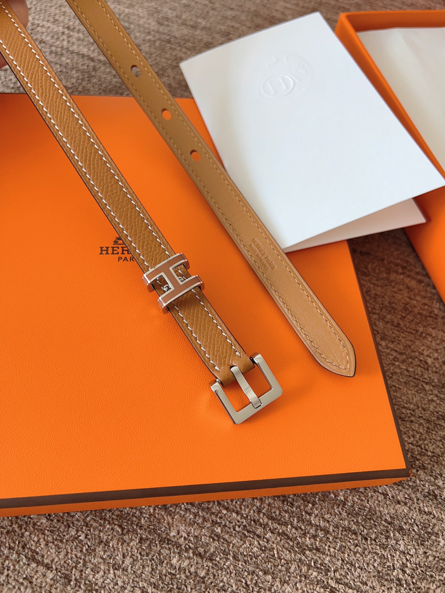Hermes Pop H Belt 15mm,Leather Belt with H Logo Buckle,Tan 5 i1745852623 2127 3