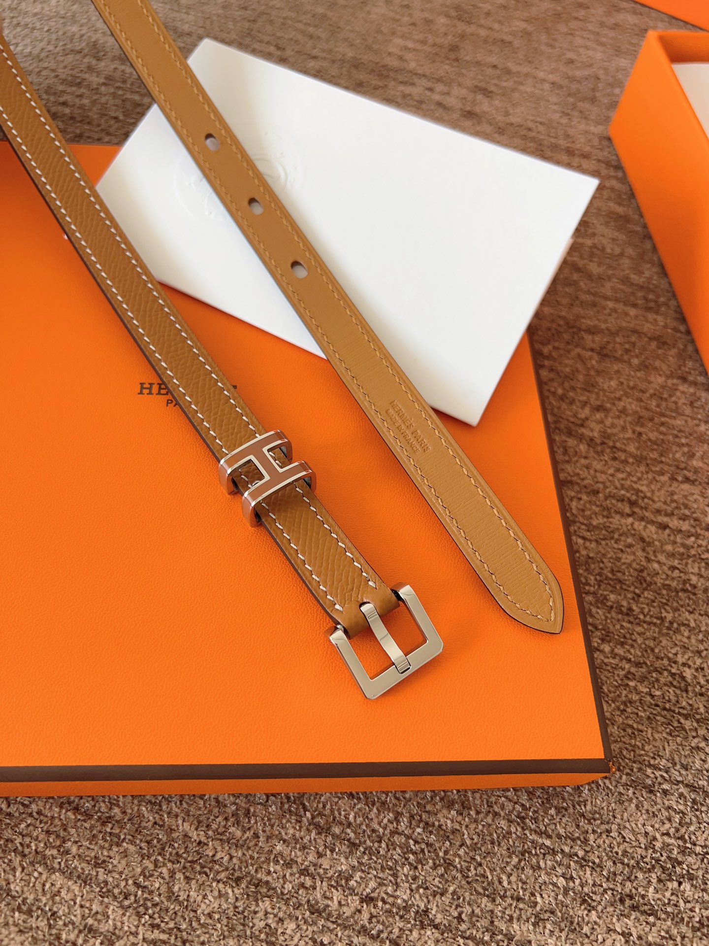 Hermes Pop H Belt 15mm,Leather Belt with H Logo Buckle,Tan 9 i1745852623 297 7