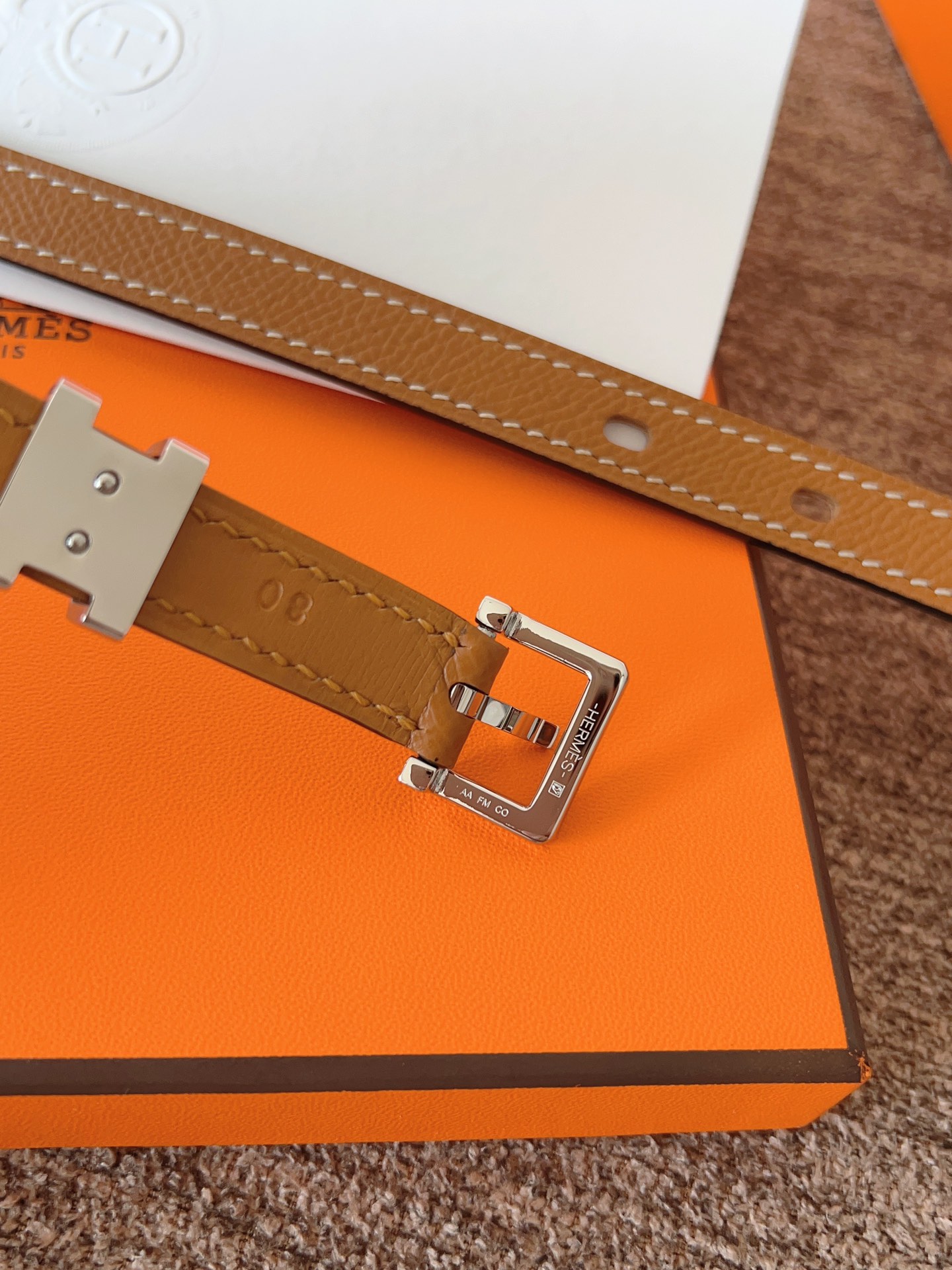 Hermes Pop H Belt 15mm,Leather Belt with H Logo Buckle,Tan 7 i1745852623 7656 5