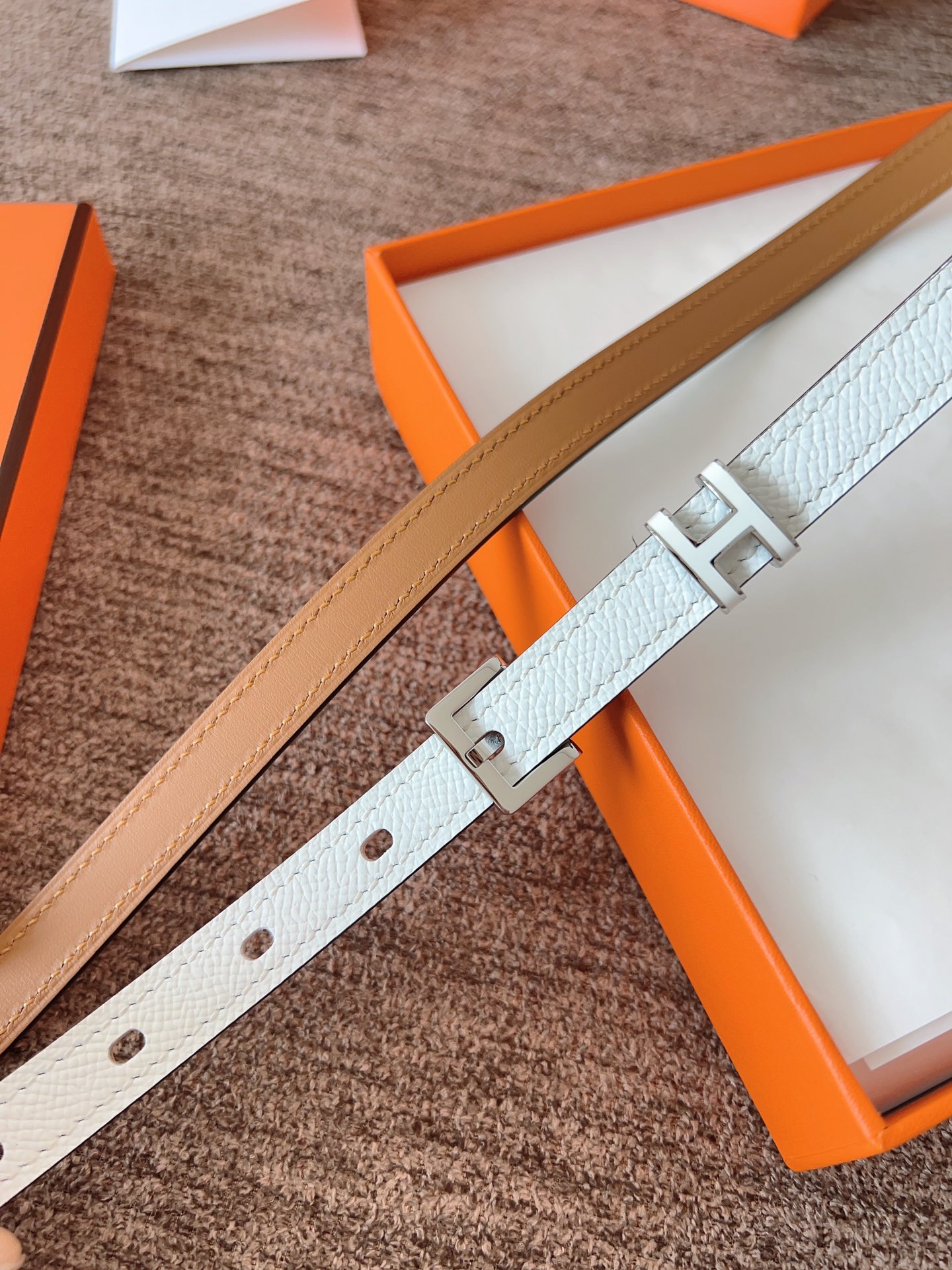 Hermes Women's Pop H Belt - 15mm Width, Steel Buckle, Fashionable Waist Accent 2 i1745852910 1673 1