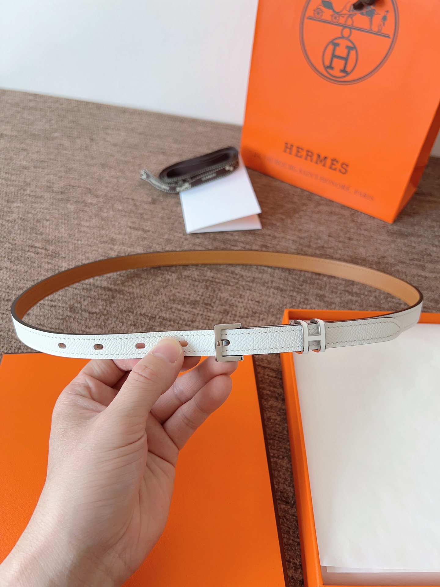 Hermes Women's Pop H Belt - 15mm Width, Steel Buckle, Fashionable Waist Accent 8 i1745852910 6349 7