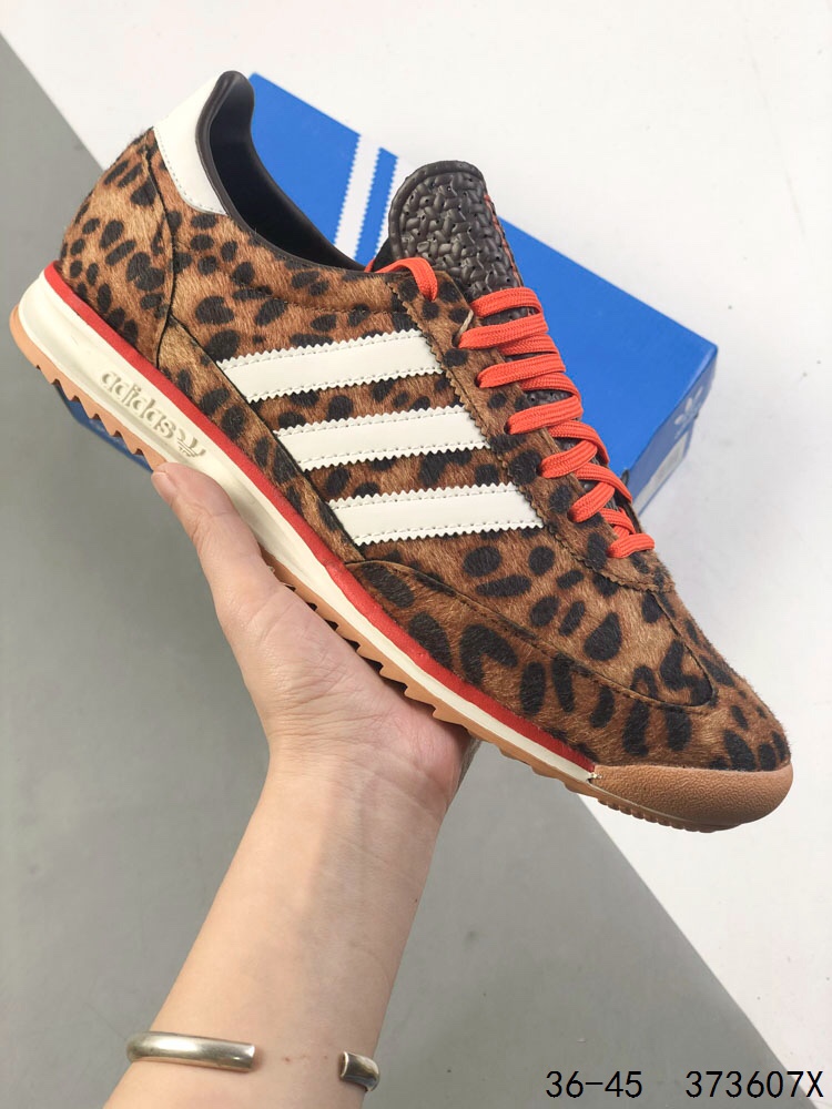 Adidas x Wales Bonner SL 72 OG Leopard Print Sneakers - Retro Style