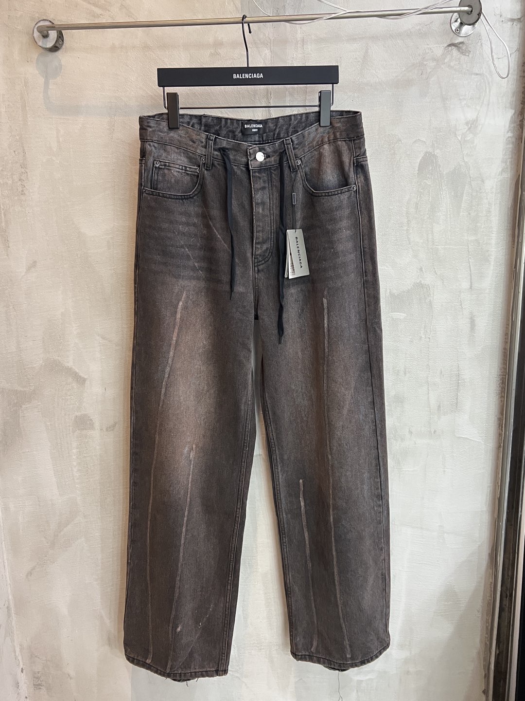 🔥Balenciaga nueva temporada 25ss, edición pesada, lavado a la piedra, desgastado, teñido de óxido, corte rasgado, hech…