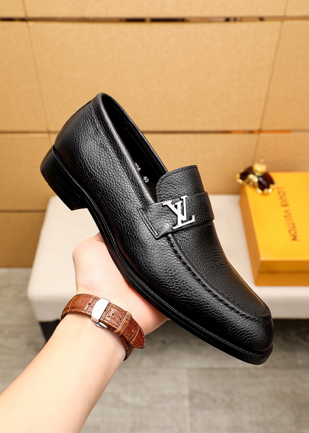 Louis Vuitton Leather Loafers for Men, Black, Sizes 38-44 6 i1745890383 8270 4
