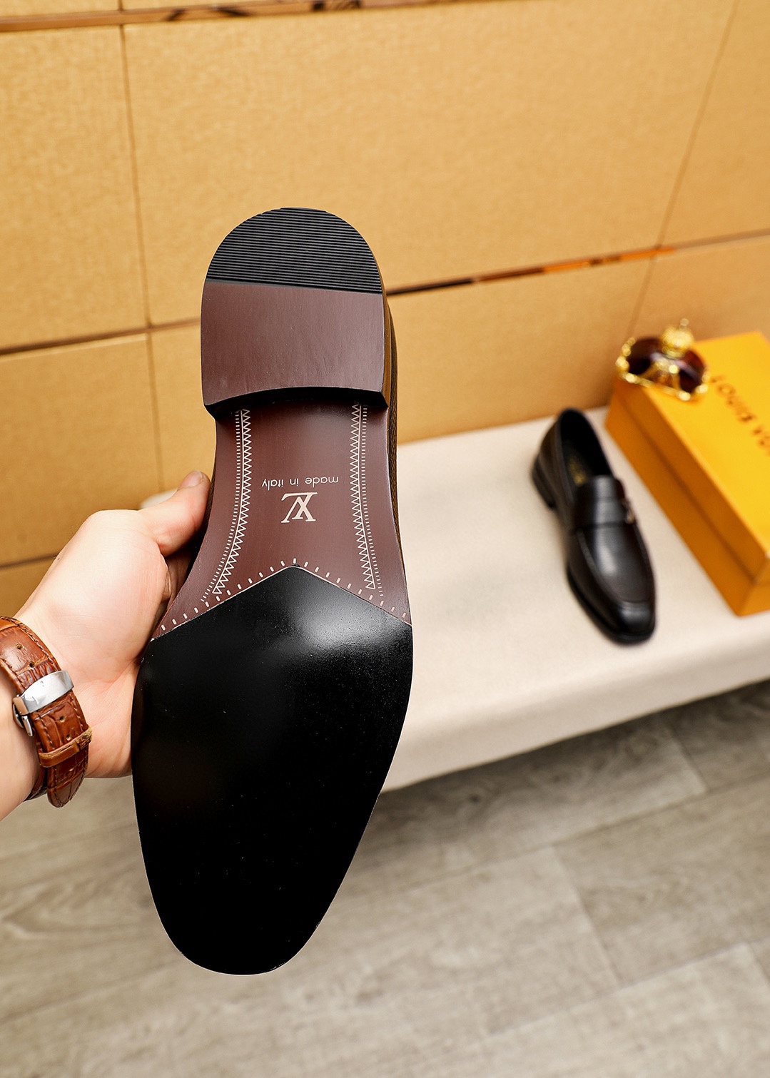 Louis Vuitton Leather Loafers for Men, Black, Sizes 38-44 10 i1745890383 8518 8