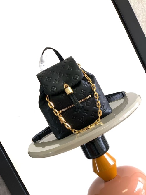Louis Vuitton Coussin Backpack Small Black Monogram Embossed Leather 1 Louis Vuitton Coussin Backpack Small Black Monogram Embossed Leather