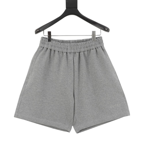 Gucci Men's Gray Embroidered Logo Cotton Blend Fleece Shorts 46-52 1 Gucci Men's Gray Embroidered Logo Cotton Blend Fleece Shorts 46-52