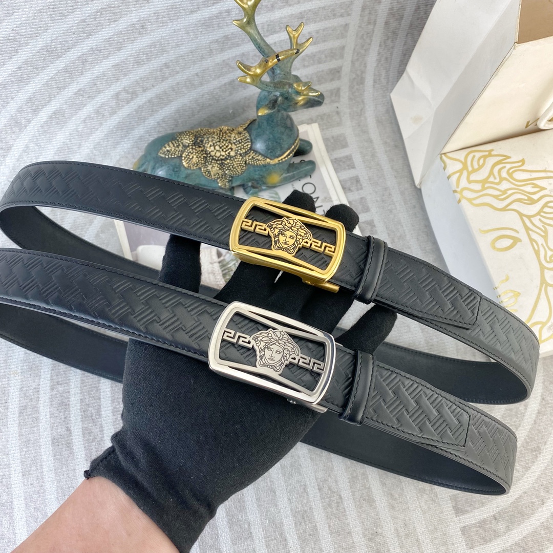 范思哲💕 特种皮腰带自动带系列 ，原厂五金精品不锈钢扣，手感柔软舒适 宽3.5CM。