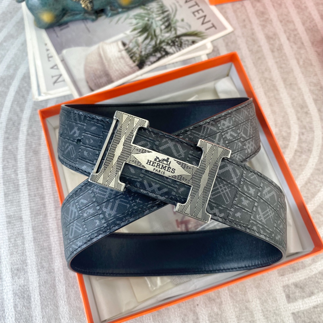爱马仕💕 特种皮腰带系列 ，原厂五金精品不锈钢扣，手感柔软舒适 宽3.8CM。