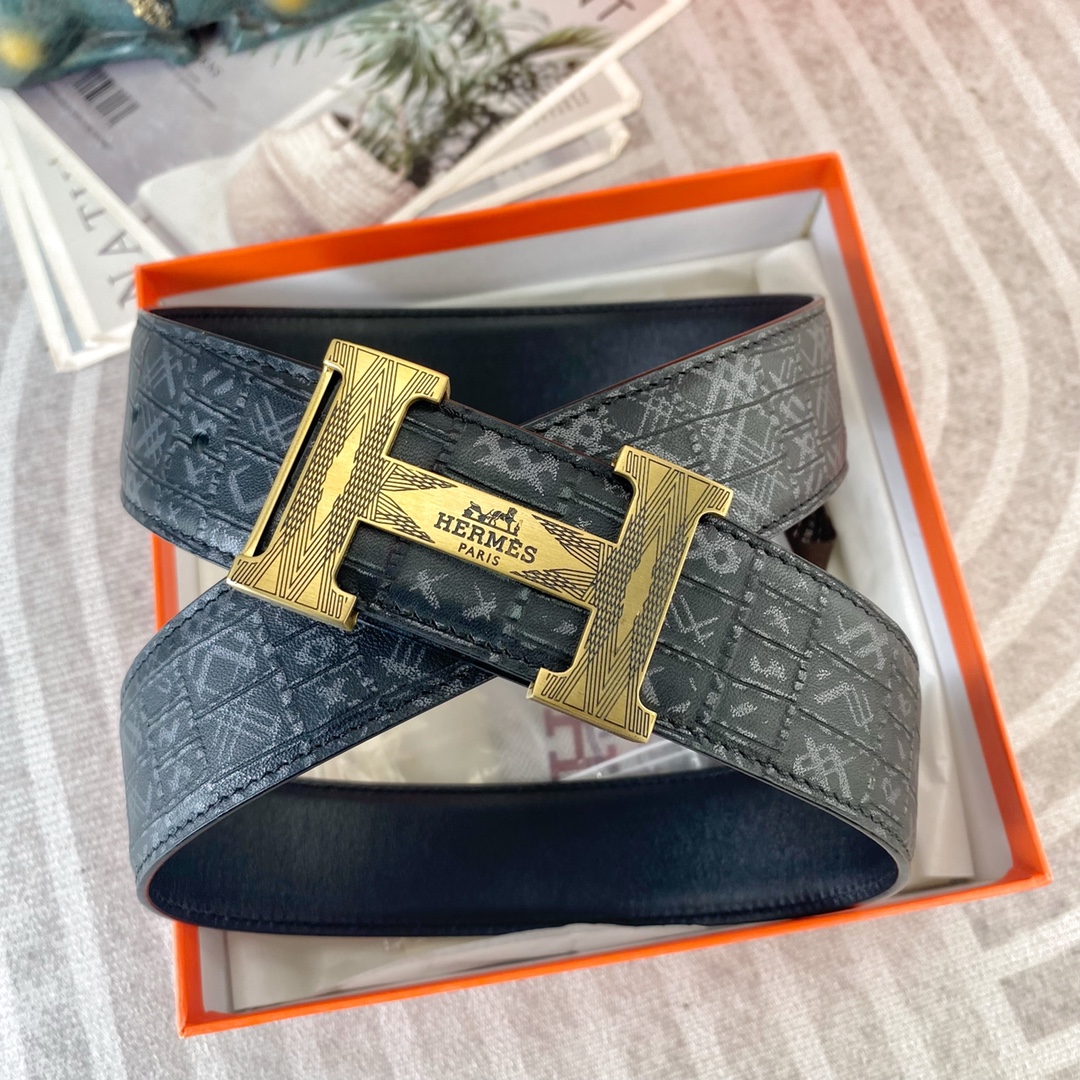 爱马仕💕 特种皮腰带系列 ，原厂五金精品不锈钢扣，手感柔软舒适 宽3.8CM。