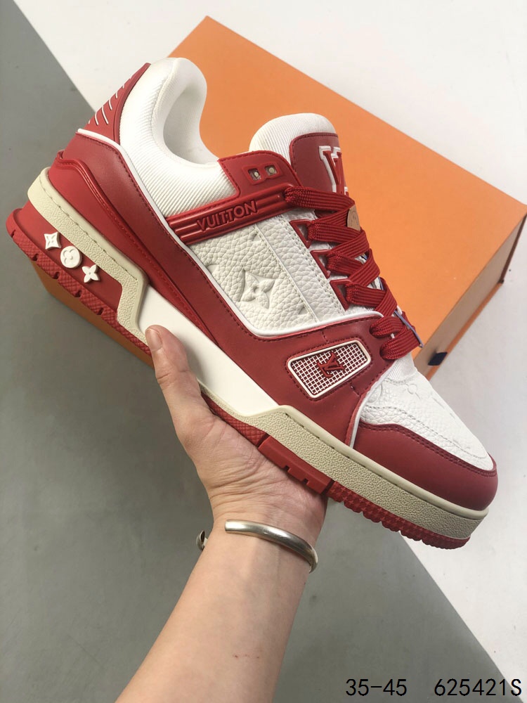 Louis Vuitton Trail Sneaker Low Red/White, Casual, Comfortable, and Stylish