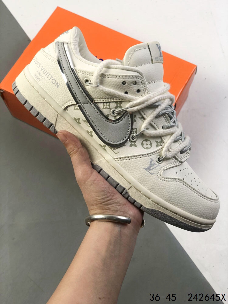 Nike SB Dunk Low Louis Vuitton Sneakers, Retro Low-Top Skateboarding Shoes