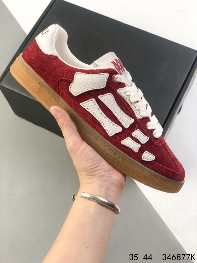 Amiri Skel-Top Low Sneakers - Stylish Leather Low Top Bone Shoes for Men and Women