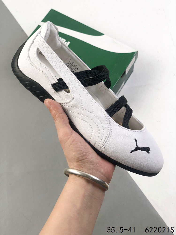 Puma Speedcat Mary Jane Women's Shoes White Black, Size 35.5-41