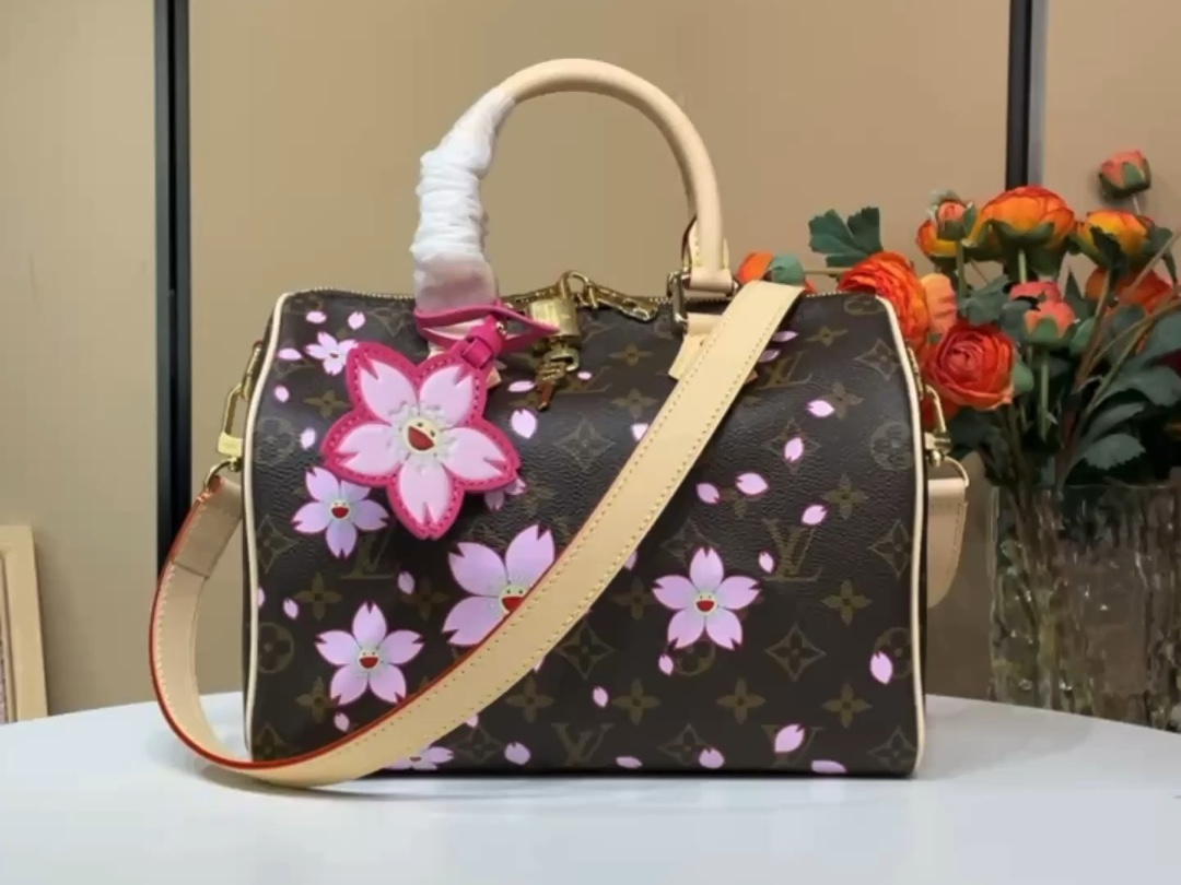 【LV XTM SPEEDY】M14174 老花/樱花（村上隆）小视频