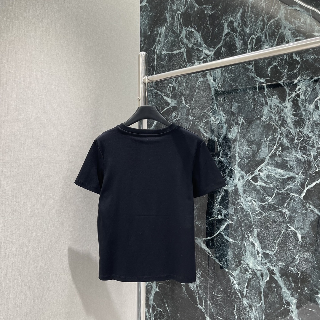 Miu Embellished Short Sleeve T-Shirt - Slim Fit, Round Neck, Summer Style 4 i1745988179 6135 2