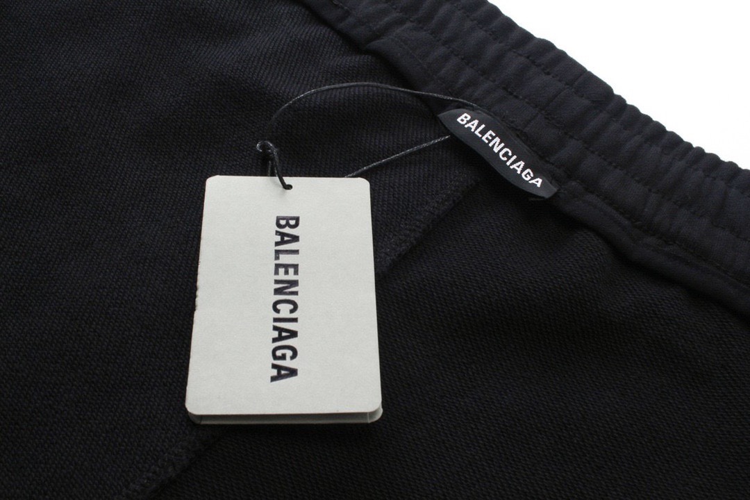 巴黎世家/Balenciaga 夏季新款 喷绘涂鸦联名海浪字母logo休闲短裤 五分裤