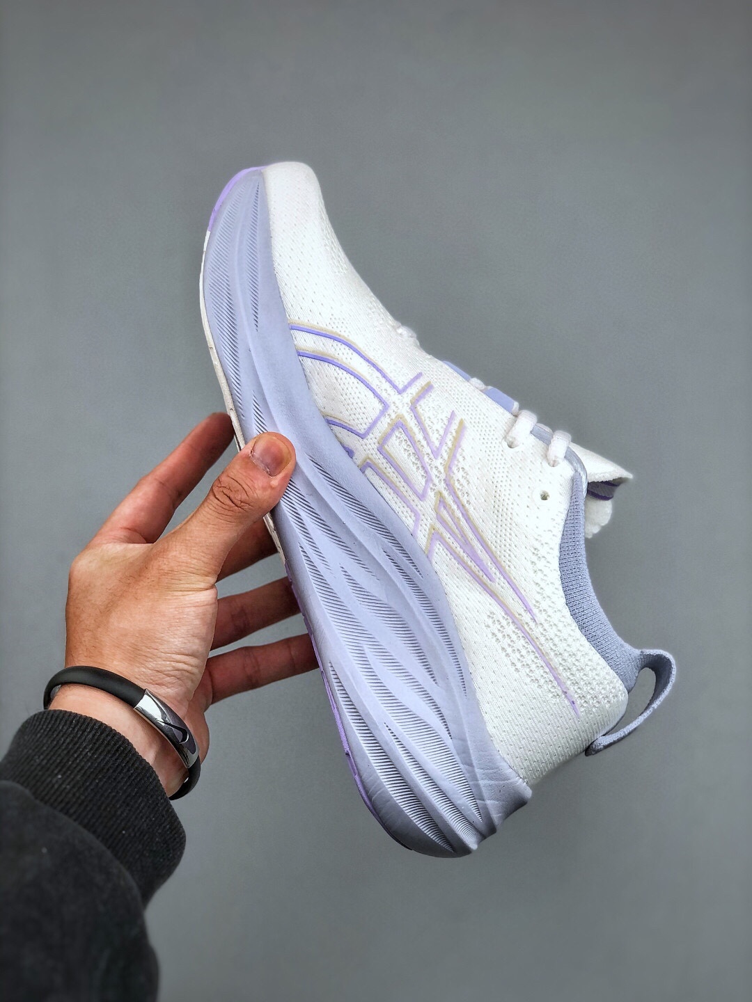 Asics Gel-Nimbus 26 White/Lavender Running Shoes - Breathable and Durable 3 i1746032113 3956 1